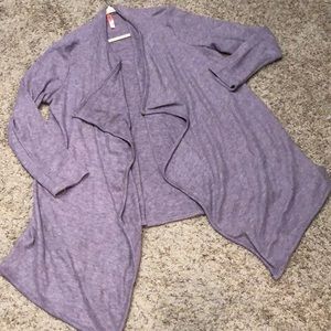 Light purple water full sweater cardigan